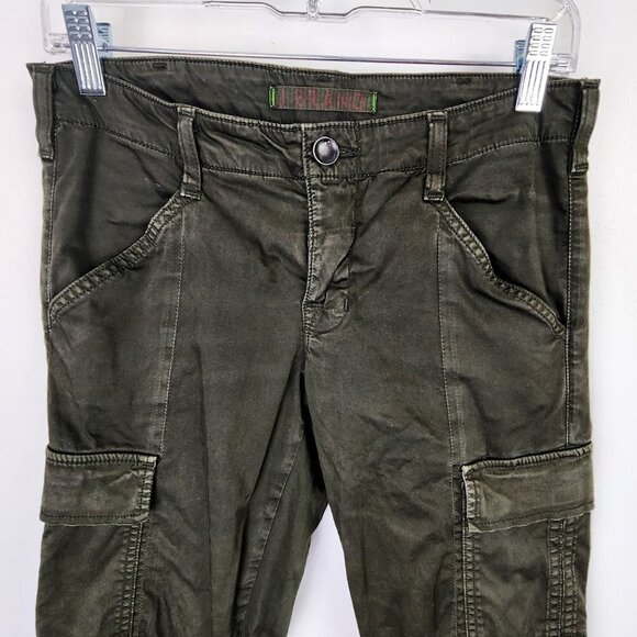 J. Brand Dark Green Cargo Pants Size 27 Retro Utility Outdoor Gorpcore Minimal - Picture 3 of 7